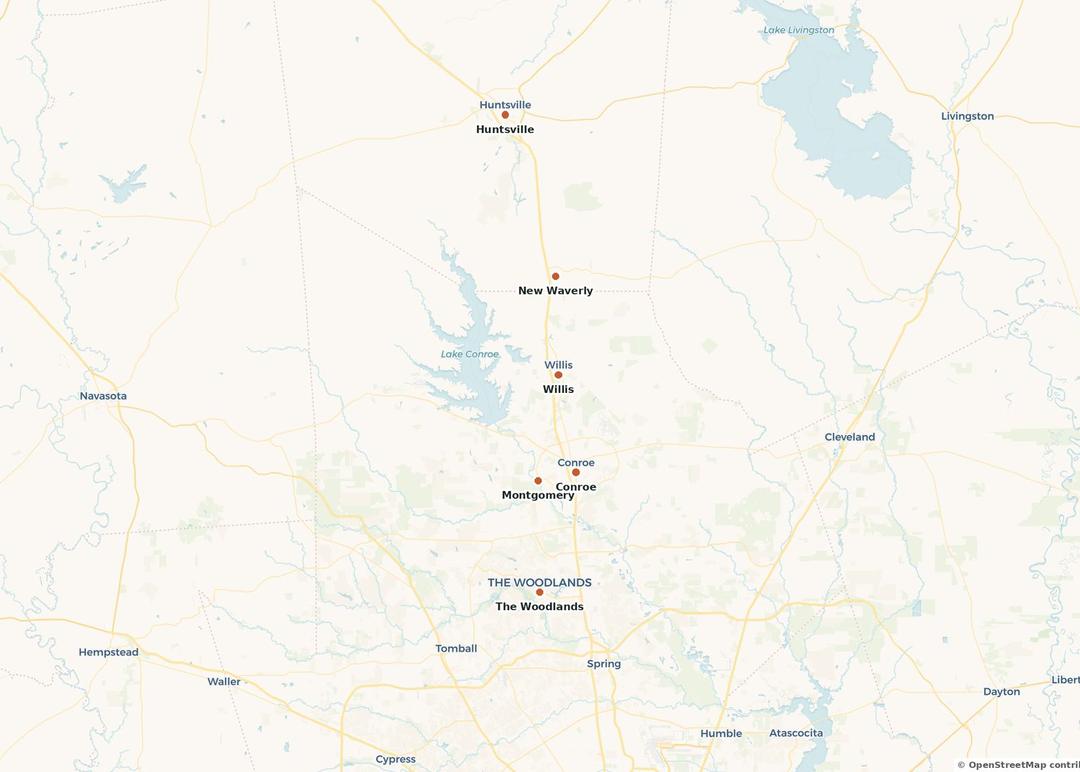 Map of the area Branching Out Arboreal & Native Plant Specialists serves